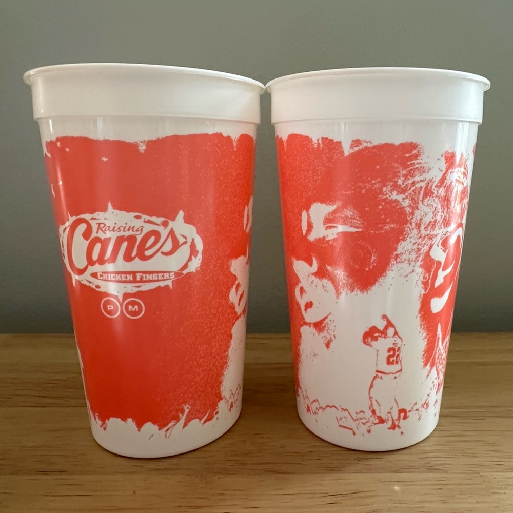 Lot of 2 2023 Raising Cane's Post Malone limited edition collector's 32 oz cups‎